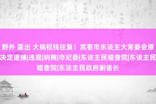 野外 露出 大搞权钱往复！宾客市东谈主大常委会原主任韦平被决定逮捕|违规|纳贿|市纪委|东谈主民稽查院|东谈主民政府副省长