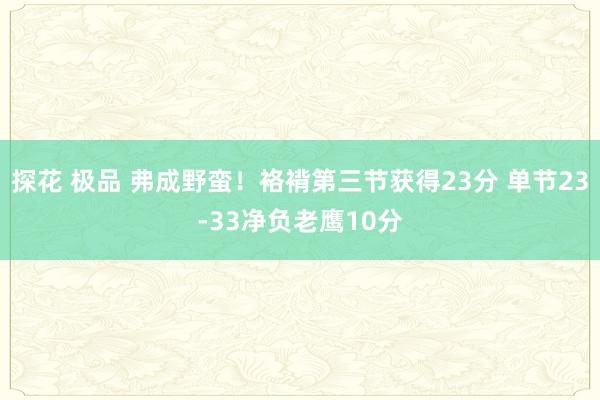 探花 极品 弗成野蛮！袼褙第三节获得23分 单节23-33净